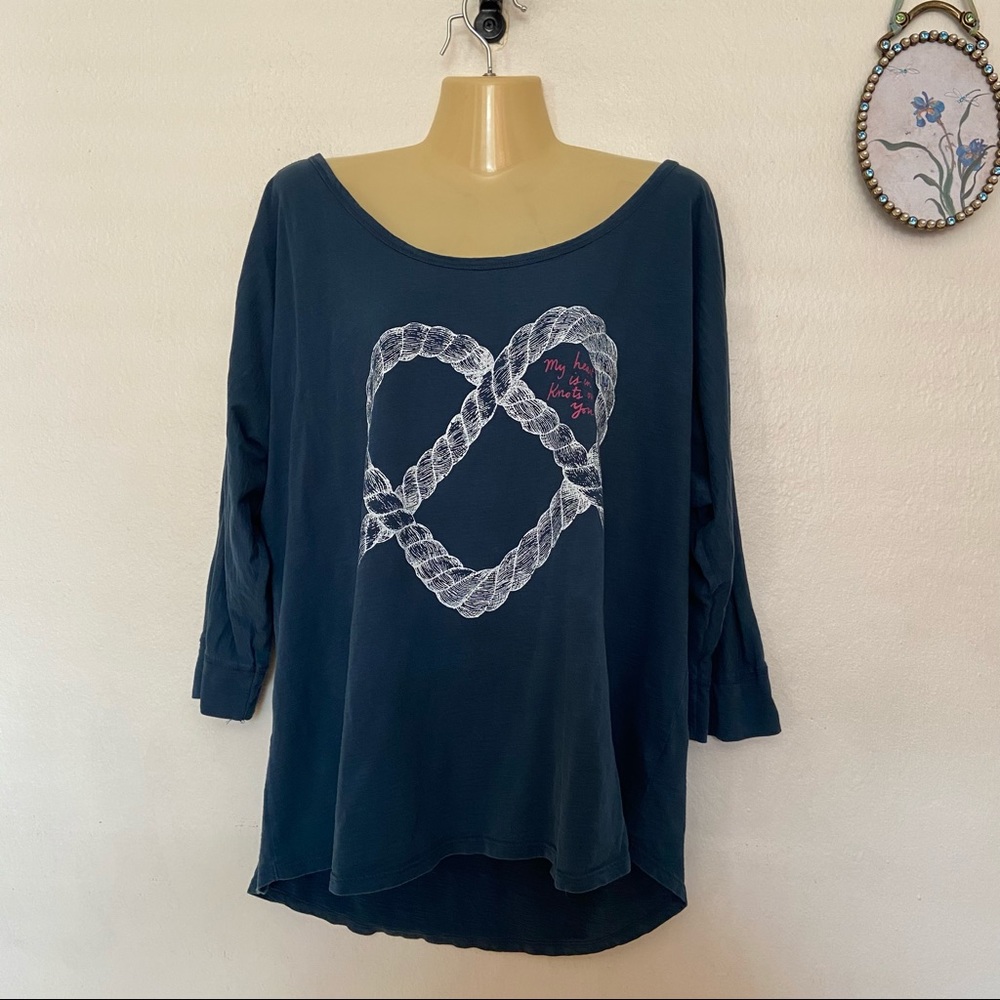 Old Navy Teal Scoop Neck Tee